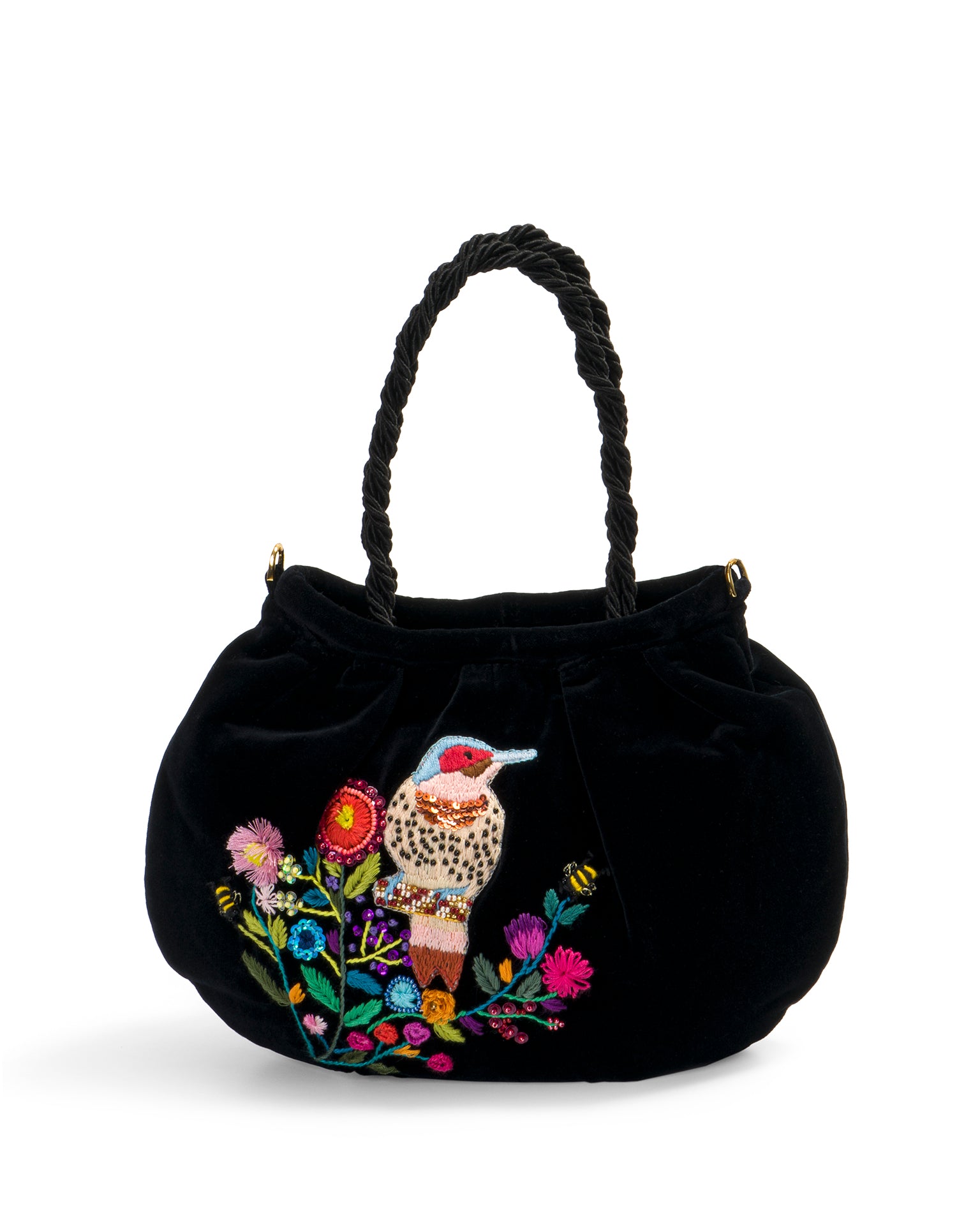 Embroidered best sale velvet bag