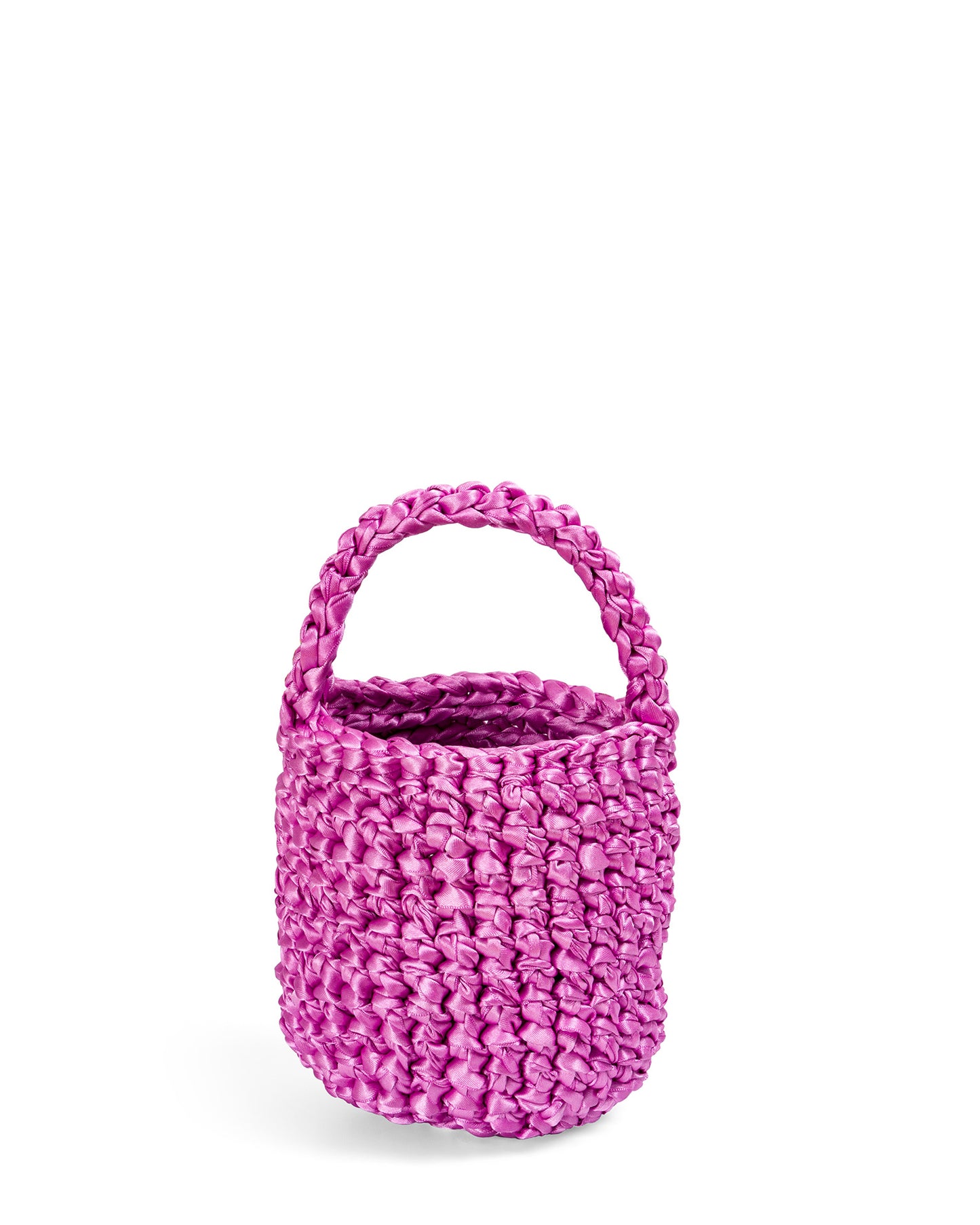 Two Straps Ribbon Crochet Bag in Mallow