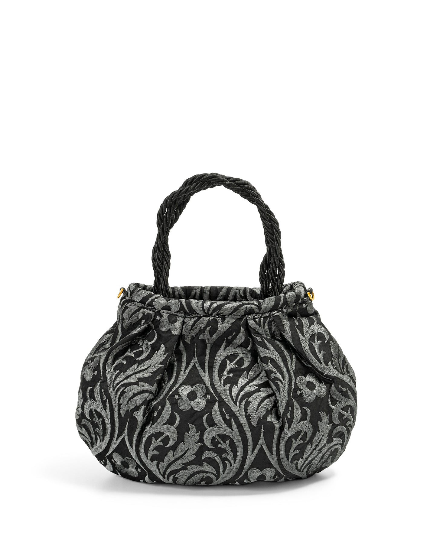 Brocade Bag in Grey and Black