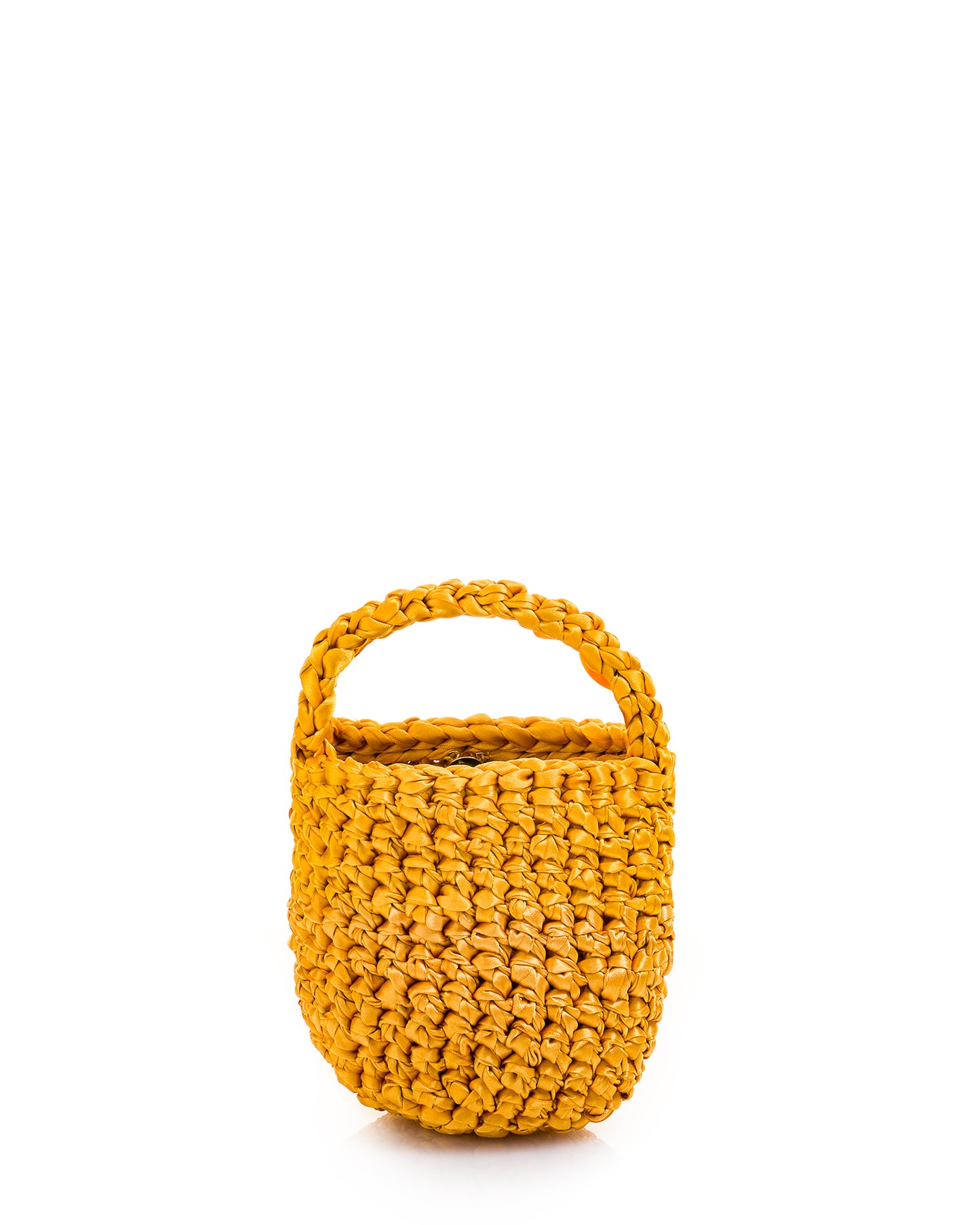 Crochet Asa Corta Tejida y Cadena Acrílica En Amarillo Oro