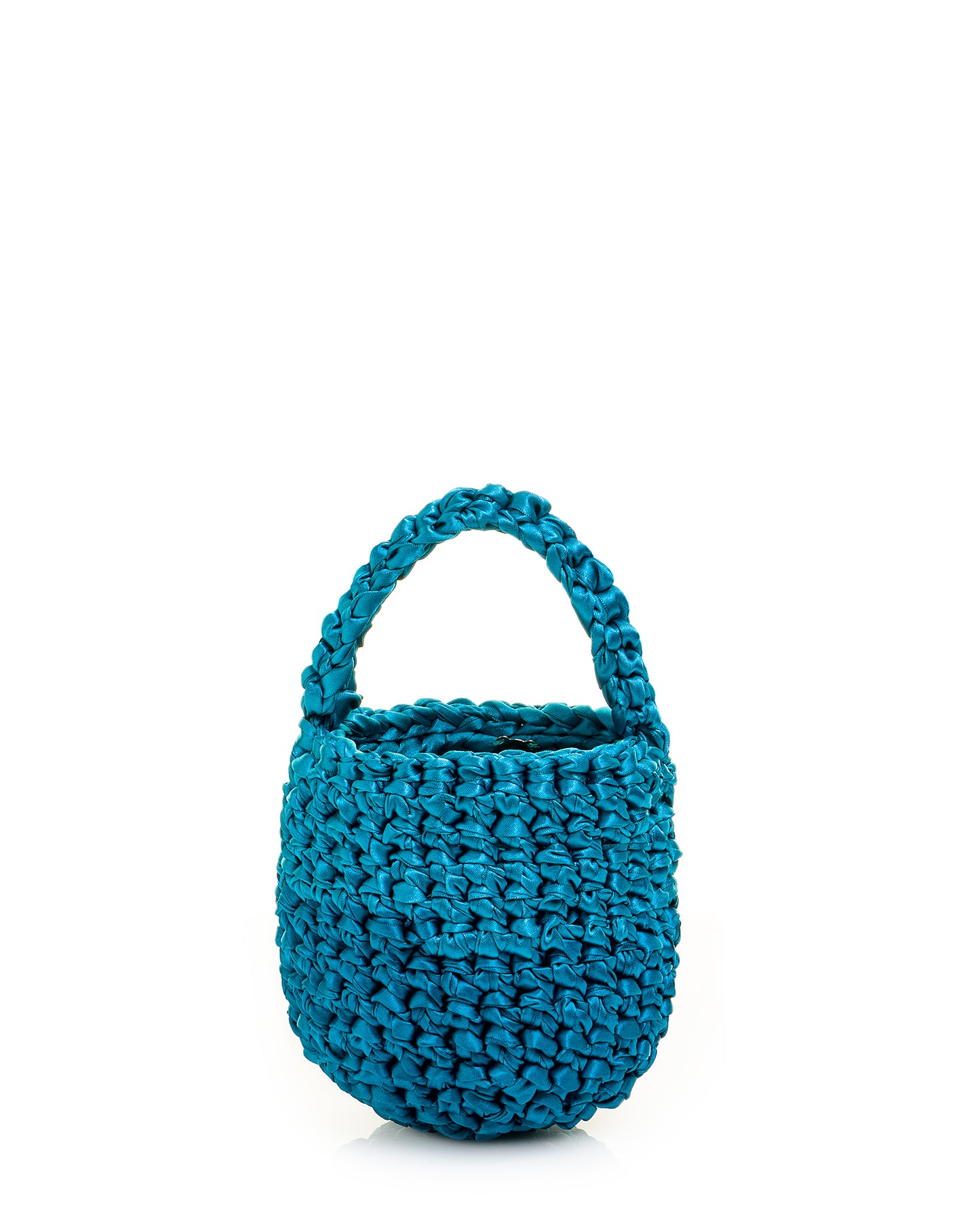 Crochet Asa Corta y Larga Tejidas en Azul Jade Degrade