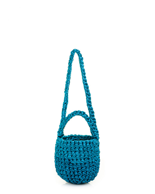 Crochet Asa Corta y Larga Tejidas en Azul Jade Degrade