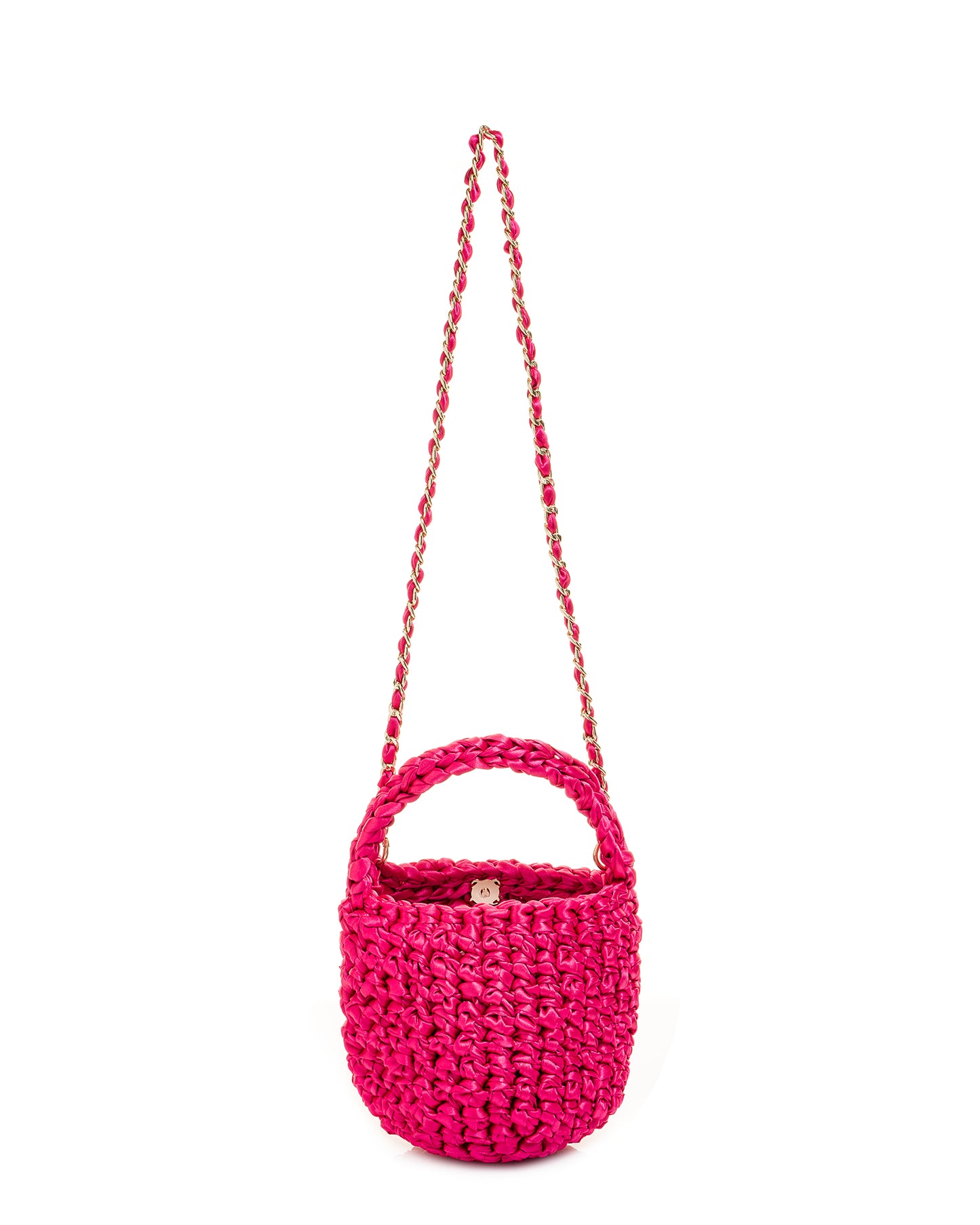 Crochet Asa Corta y Cadena, en Fucsia