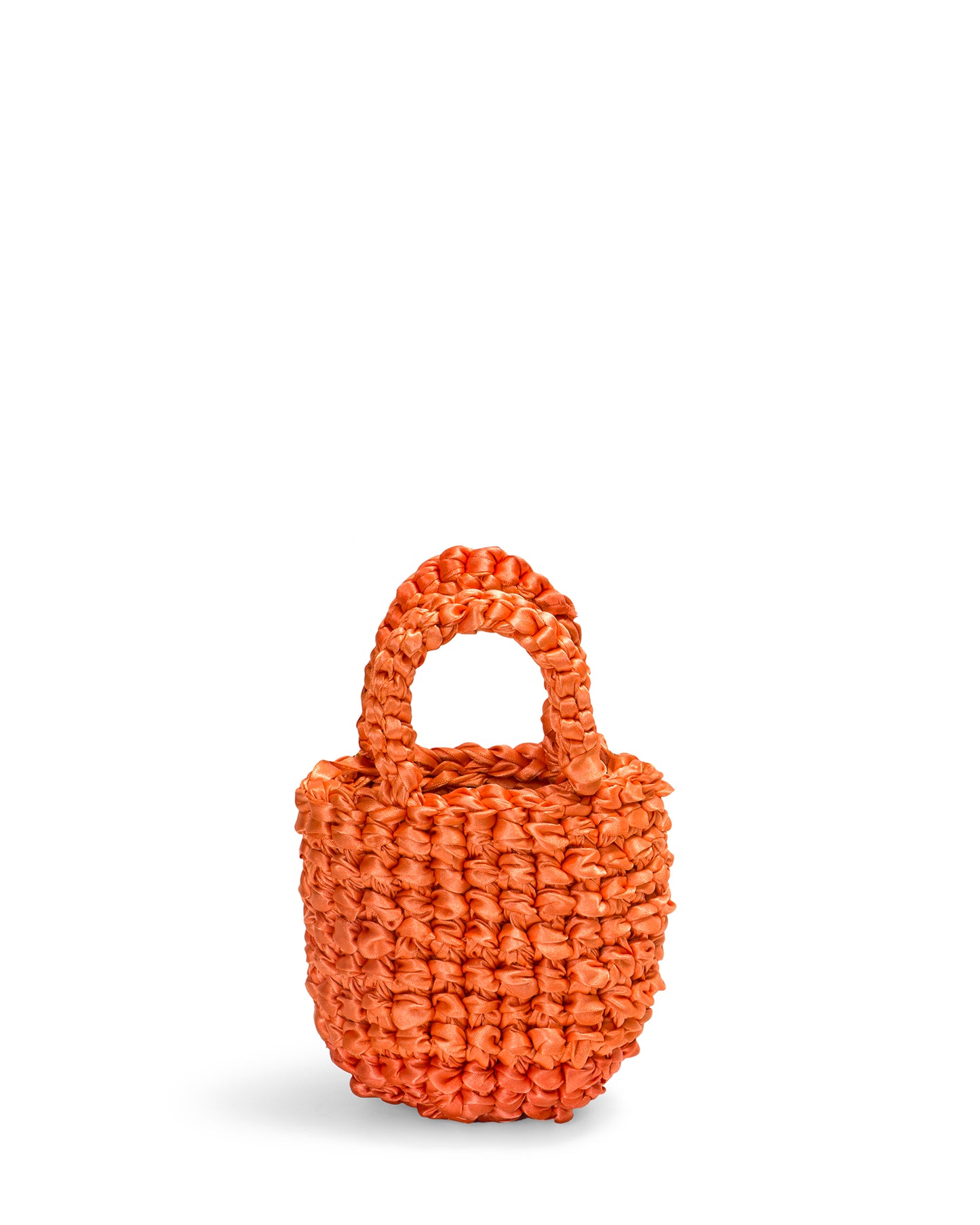 Crochet Asa Corta Doble y Cadena en Naranja