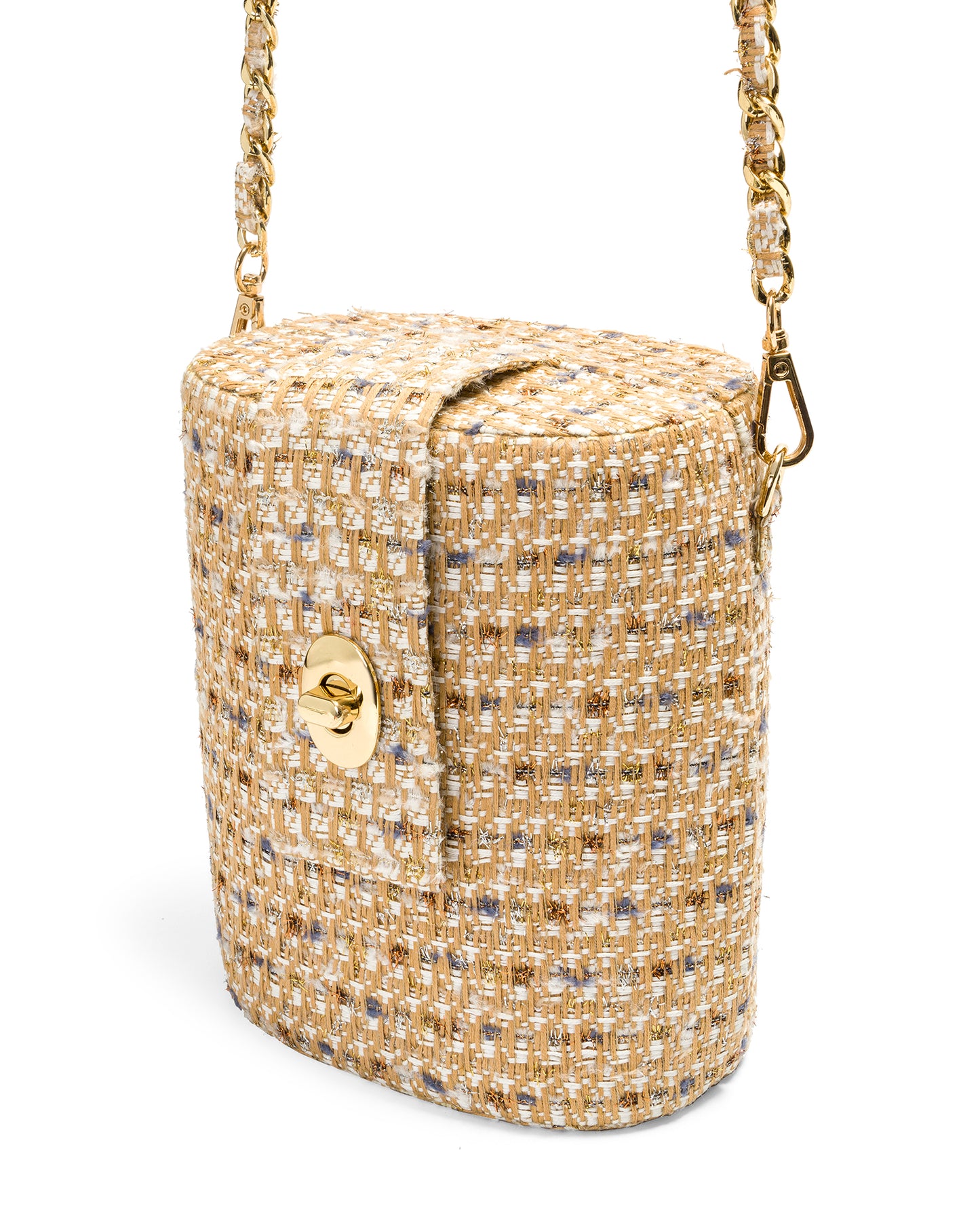 Trunk Bag in Beige Tweed