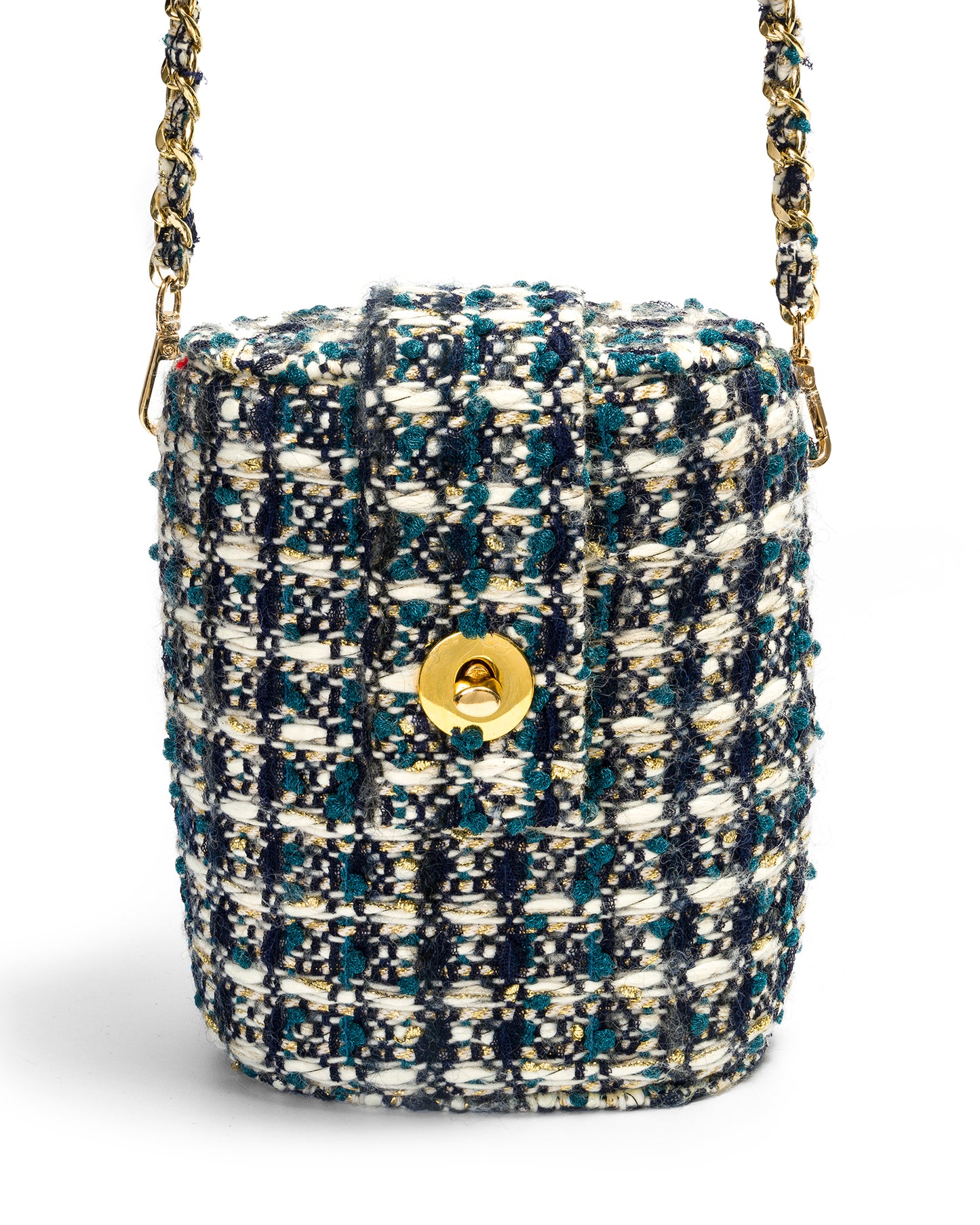 Bolso Baúl Tweed de Cuadros