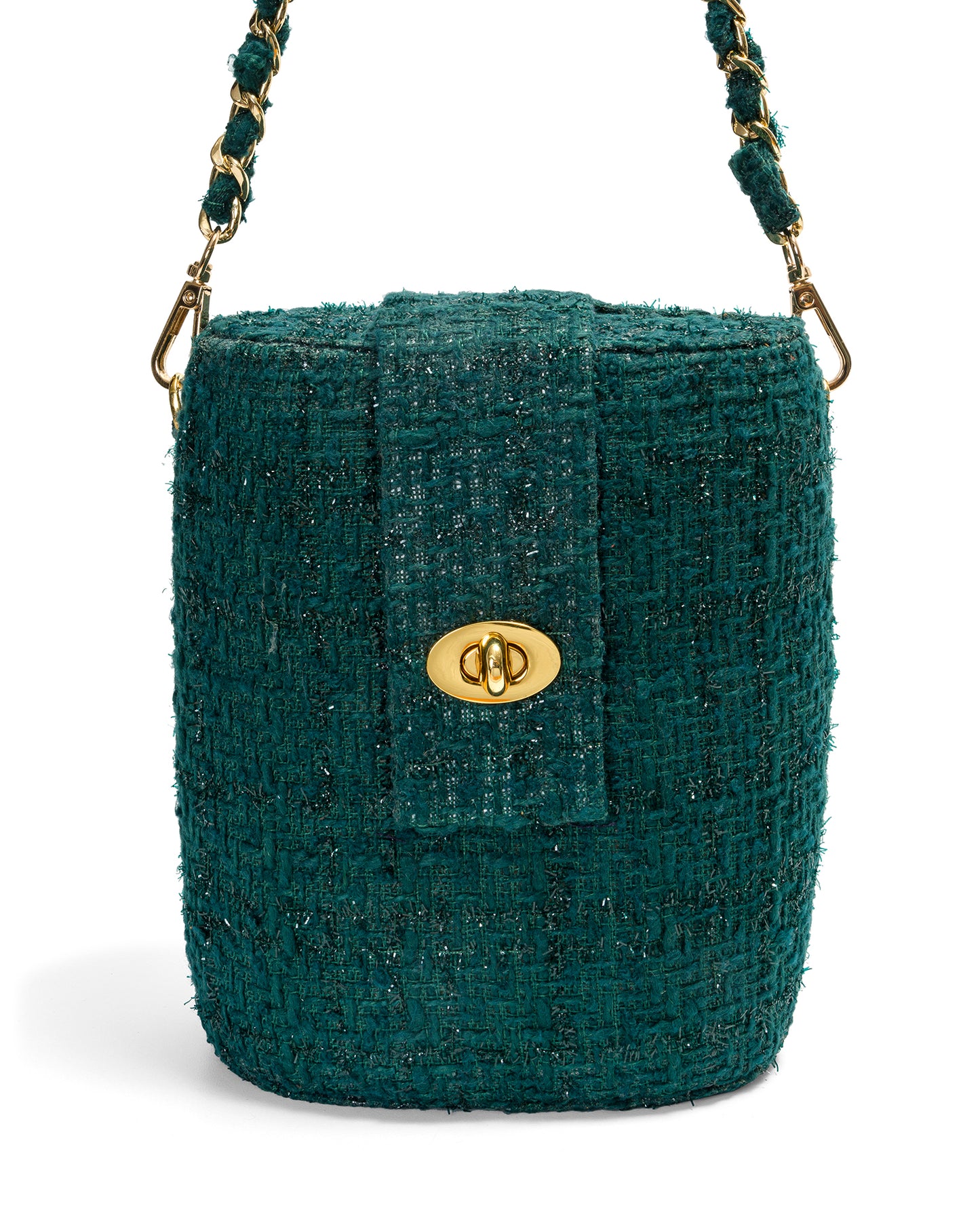 Trunk Bag In Emerald Green Tweed